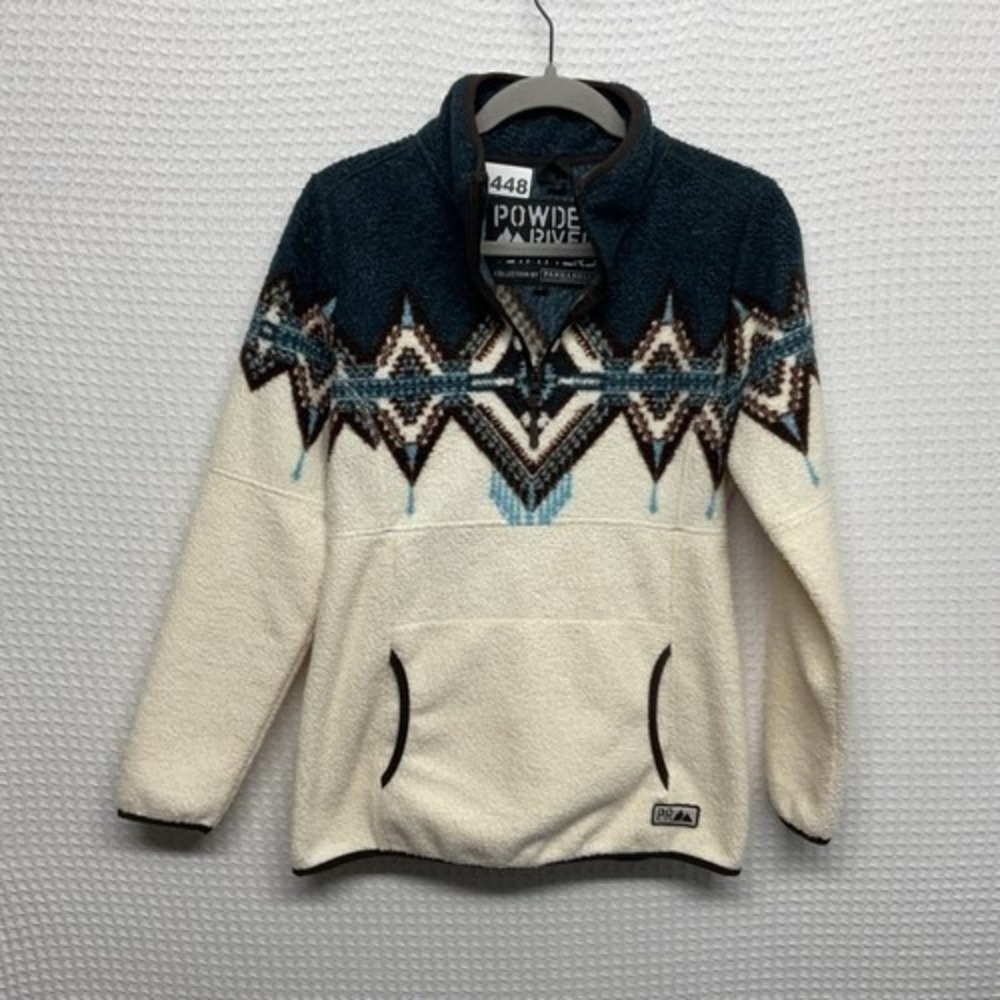 Powder River Outfitters By Panhandle Aztec Print 1/4 Zip MockNeck‎ Sweater Men S